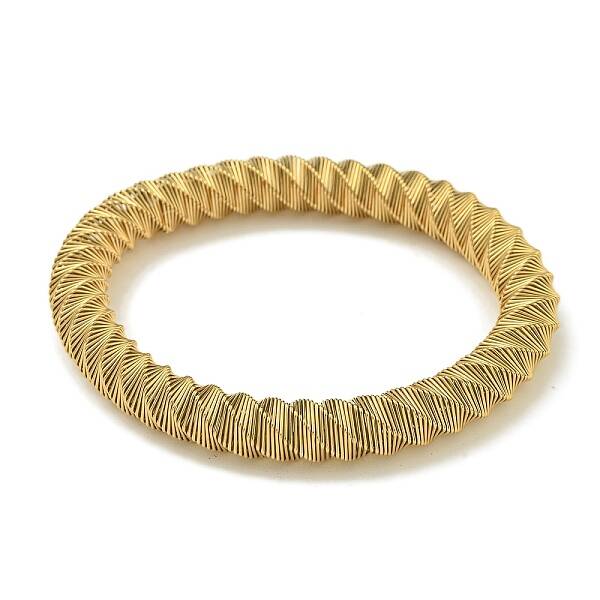 Ion Plating(IP) Adjustable 304 Stainless Steel Twist Spring Wire Bracelets