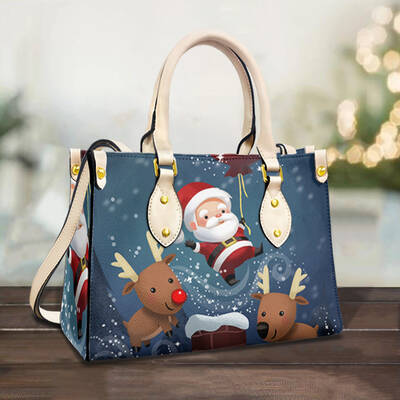 Christmas Santa Claus Leather Bag Handbag