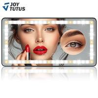 JOYTUTUS Car Sun Visor Vanity Mirror, USB Rechargeable Makeup Mirror with 3 LED Light, Car Accessories, Car Supplies Springto...
