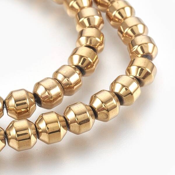 Electroplated Non-magnetic Synthetic Hematite Bead Strand