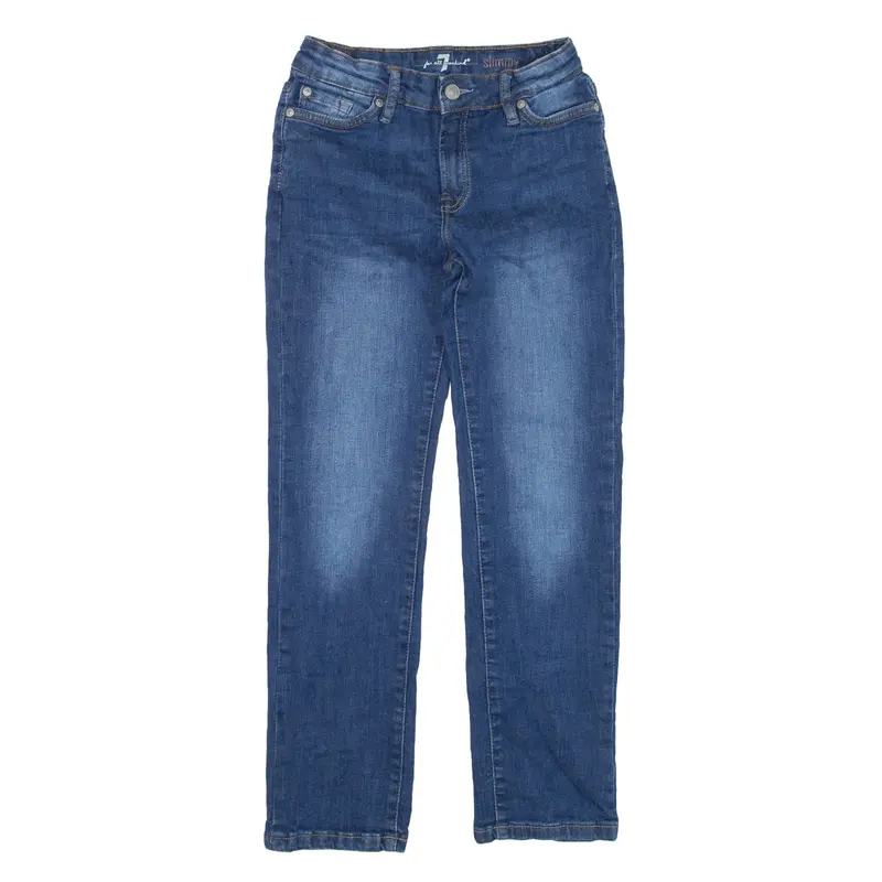 7 FOR ALL MANKIND Jeans Blue Denim Slim Straight Girls W22 L25