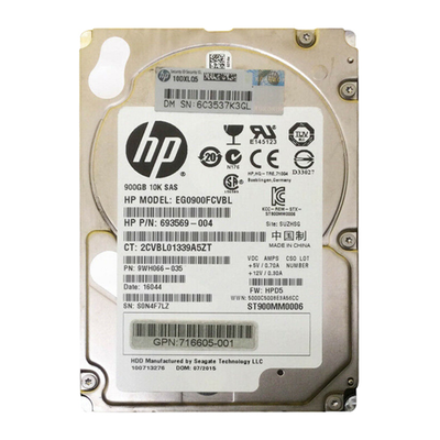 716605-001 HP 900GB 6Gb/s SAS 10000 2.5-inch Hard Drive