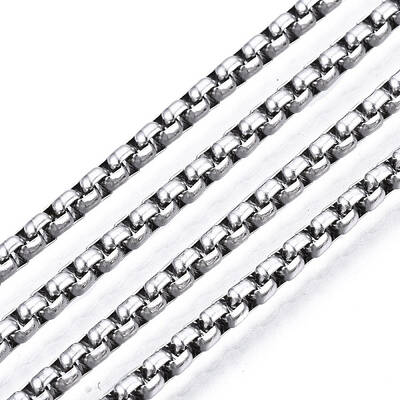 Tarnish Resistant 201 Stainless Steel Box Chains