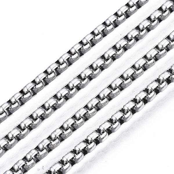 Tarnish Resistant 201 Stainless Steel Box Chains