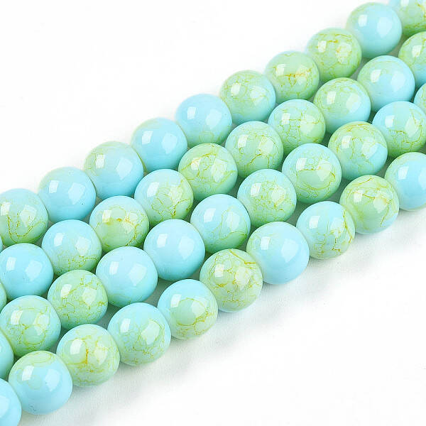 Baking Painted Glass Beads Strands