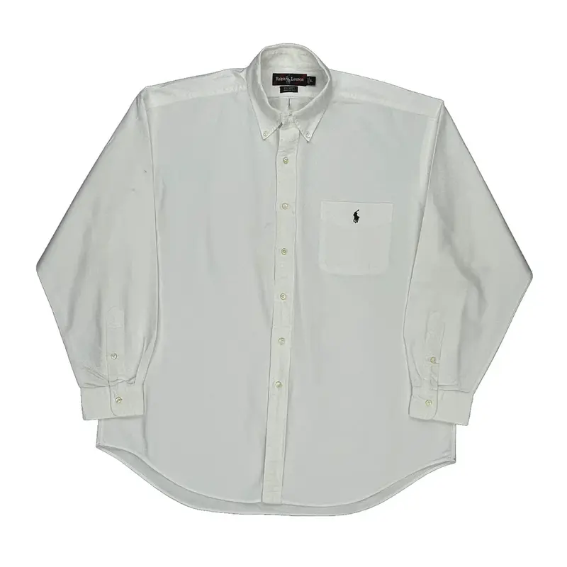 Ralph Lauren Shirt - Large White Cotton