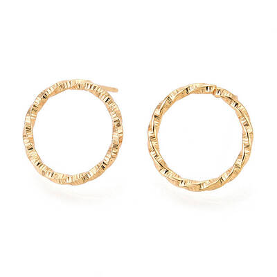 Brass Stud Earrings