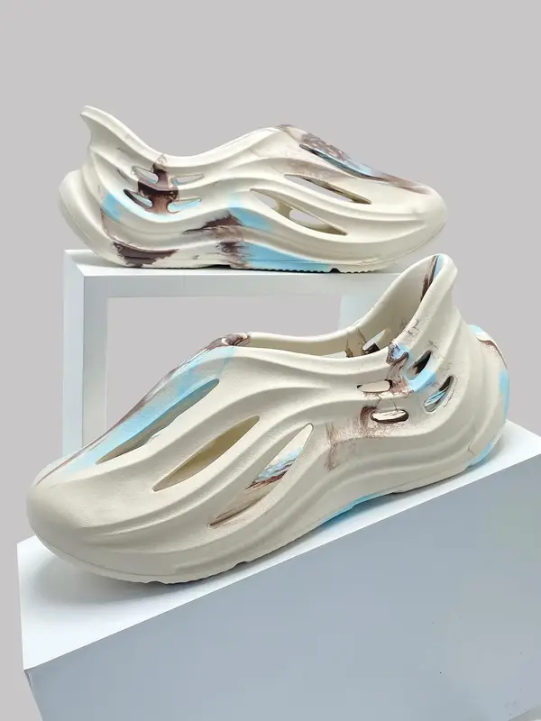 Casual Colorblock Design Eva Clogs, Clogs for Men, Comfortable Casual Breathable Beach Slippers, Trendy All-match Clogs for D...