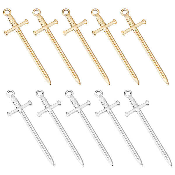 16Pcs 2 Colors 201 Stainless Steel Pendants