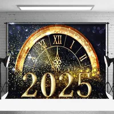 Aperturee 2025 Happy New Year Countdown Wine Glass Backdrop - Aperturee