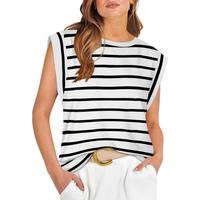 OFEEFAN Cap Sleeve Tops for Women Summer Top Basic Tee Shirts Casual Tank Loose Fit 2025 Fashion