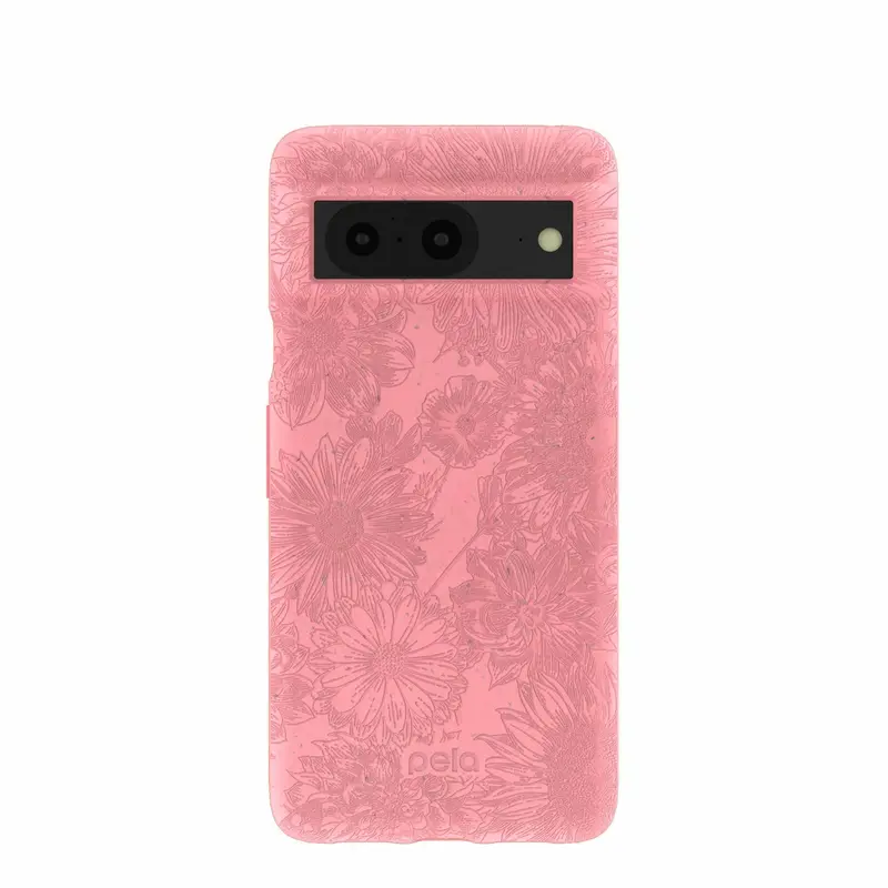 Bubblegum Pink Flora Google Pixel 8 Case