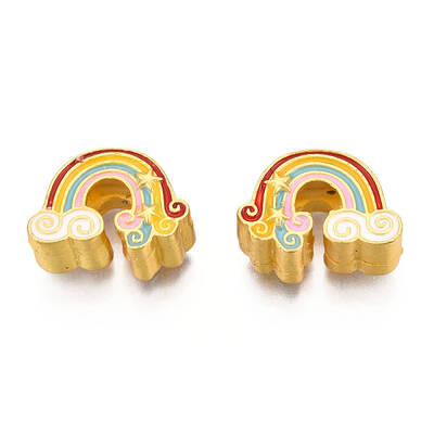 Alloy Enamel European Beads