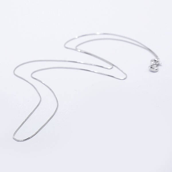 Anti-Tarnish Rhodium Plated 925 Sterling Silver Box Chain Necklaces