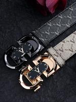 Men's Business Fashion V Letter Design Belt, Casual Waistband for Jeans Trousers, Trendy All-match & Exquisite Belt for Birth...