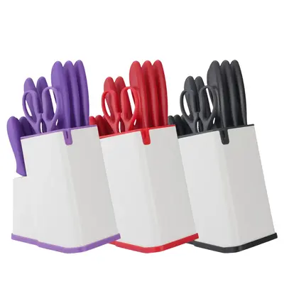 15-piece knife set, high-quality stainless steel, exquisite storage base, three colors, easy to clean, gift set, modern kitch...