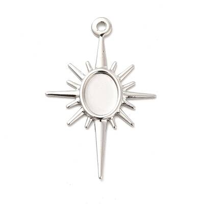 Rack Plating Brass Pendant Cabochon Settings