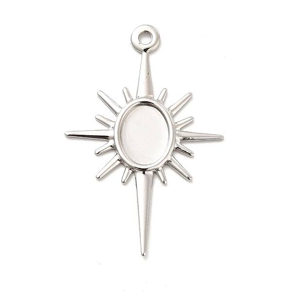 Rack Plating Brass Pendant Cabochon Settings