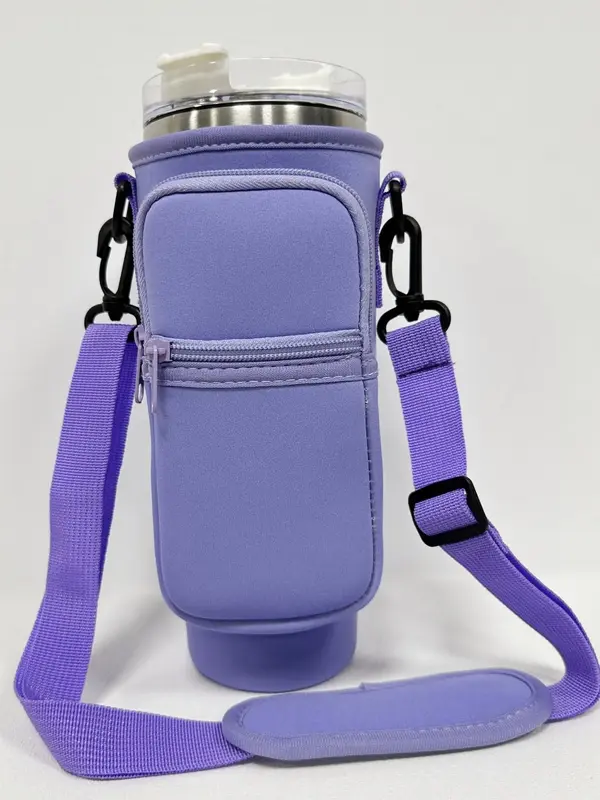40oz Water Bottle Holder with Phone Pocket, Summer Portable Water Bottle Shoulder Bag, Water Bottle Storage Bag for Outdoor S...