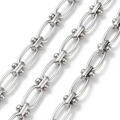 Tarnish Resistant 304 Stainless Steel Oval & Knot Link Chains