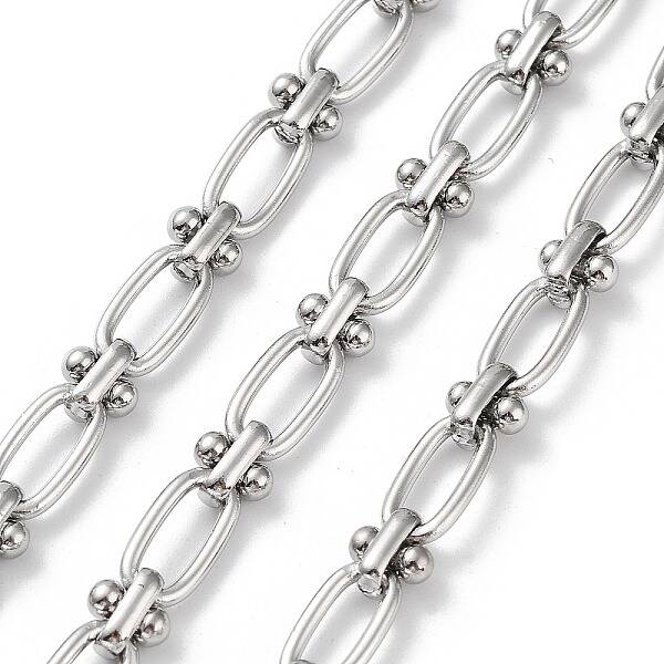 Tarnish Resistant 304 Stainless Steel Oval & Knot Link Chains