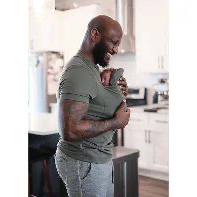 Dad Shirt | Fern | Hands-Free Baby Carrier for Dad with Kangaroo Pouch | Engineered for Bonding, Safety, & Comfort for Newbor...