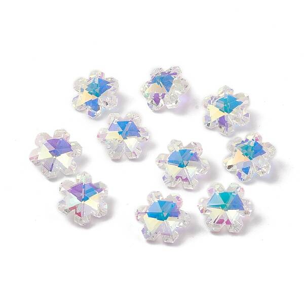 Electroplate Transparent Glass Pendants
