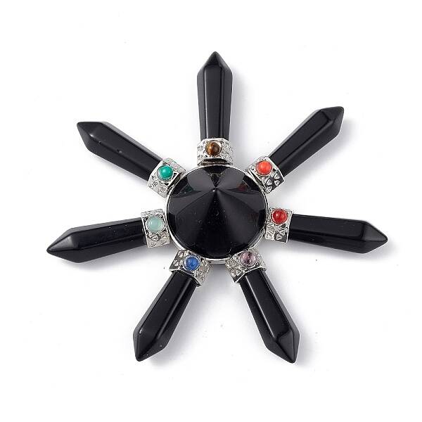 Chakra Natural Obsidian Energy Tower Pyramid