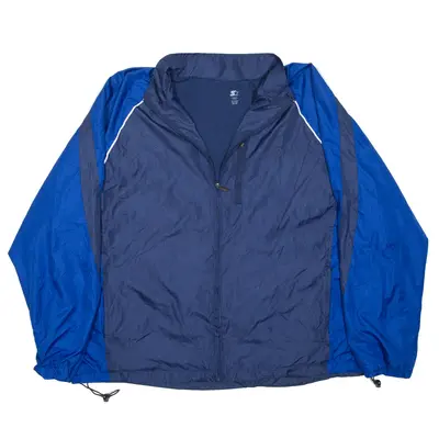 STARTER Windbreaker Jacket Blue Mens 2XL