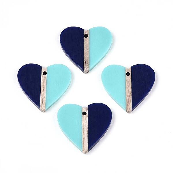 Opaque Resin & Wood Pendants