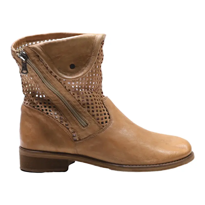 ESTROSA Ankle Boots Beige Leather Womens UK 5