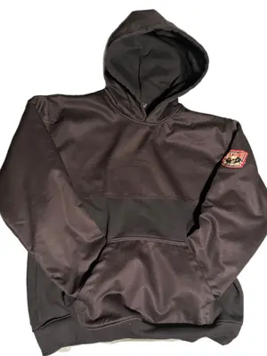 Slickman Black Welding Hoodie - Versatile Black 100% Cotton Design for Welding, Dual Layer Protection for Arms, Chest & Belly...