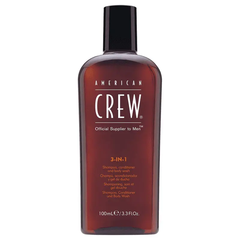 American Crew, Classic, Vegan, 3-in-1 Moisturizing Hair Shampoo, Conditioner and Shower Gel 100ml