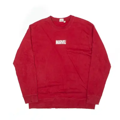 MARVEL Sweatshirt Red Mens XL