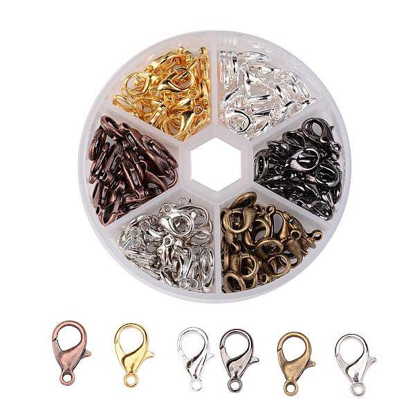 1 Box 240PCS 6 Colors Zinc Alloy Lobster Claw Clasps