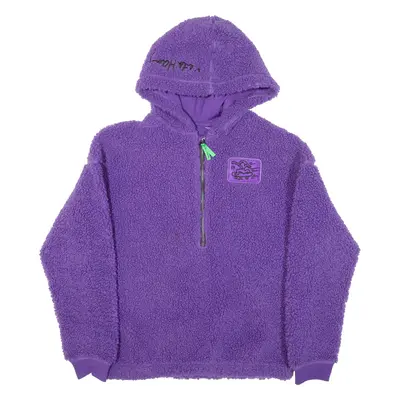 Sherpa Boys Pullover Jacket Purple Hooded L