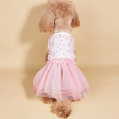 Slogan Graphic Bow Decor Pet Dress, Cute Summer Pet Clothes for Different Body Types Dogs & Cats