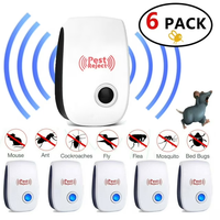 6 Packs Ultrasonic Pest Control Repeller, Electronic Pest Repellent Plug in Indoor for Insect Roaches Spider Ant Bug Mosquito...