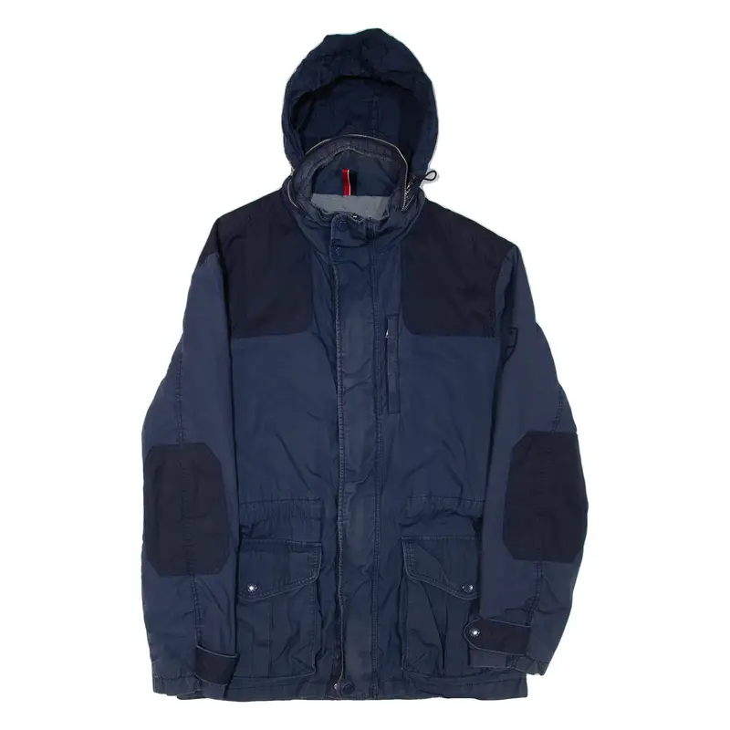 TOMMY HILFIGER Mens Jacket Blue Hooded L