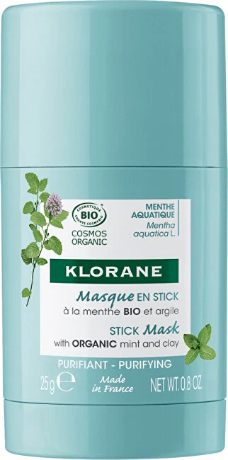 Klorane Maschera Viso Per Pelli Da Miste A Grasse Menta Biologica (Maschera Stick) 25 G