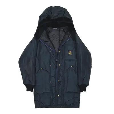 REFRIGUE Made In USA Insulated Parka Coat Blue Womens M