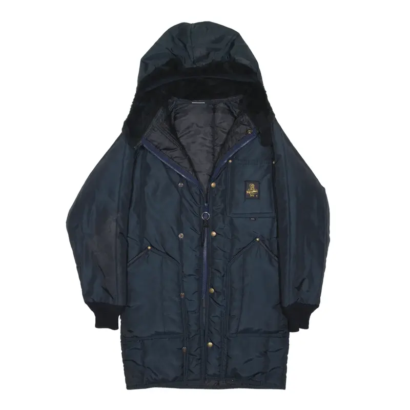 REFRIGUE Made In USA Insulated Parka Coat Blue Womens M
