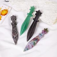 Natural Crystal Dagger, 1 Count Original Stone Model Knife, Polishing Unbladed Knife Model, Crafts, Home Decor, Fengshui Orn...