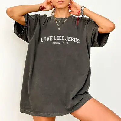 Love like Jesus Shirt, Christian Graphic Tee For Women, Bible Verse Printed T-shirt, Unisex Christian Tshirt, Gift For Jesus ...