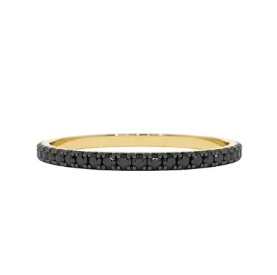 10K Gold 0.3 CT.T.W. Black Diamond Eternity Band