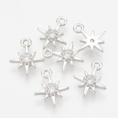 Brass Cubic Zirconia Charms