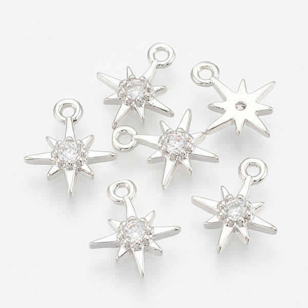 Brass Cubic Zirconia Charms