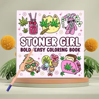 Stoner Girl Coloring Book, 1 Count 20 Pages Creative Coloring & Graffiti Art Notebook, Vibrant Illustration Adult Coloring Bo...