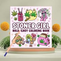 Stoner Girl Coloring Book, 1 Count 20 Pages Creative Coloring & Graffiti Art Notebook, Vibrant Illustration Adult Coloring Bo...