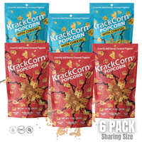 KrackCorn Popcorn 6-Large Bags Mixed with the Original Crunchy Caramel and KrackCorn With Cheese. Non-GMO, Gluten Free, Famil...